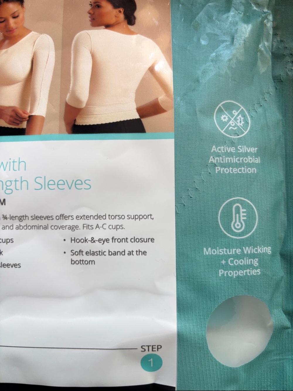 Marena Recovery Vest with 3/4-Length Sleeves in - Picture 3 of 5